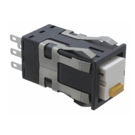 AML22CBM2AC SWITCH PUSH BUTTON 19.05x19.05 3A/2A LED/Yellow - 1