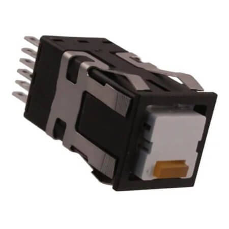 AML22CBM2CC SWITCH PUSH BUTTON 19.05x19.05 3A/2A LED/Yellow - 1
