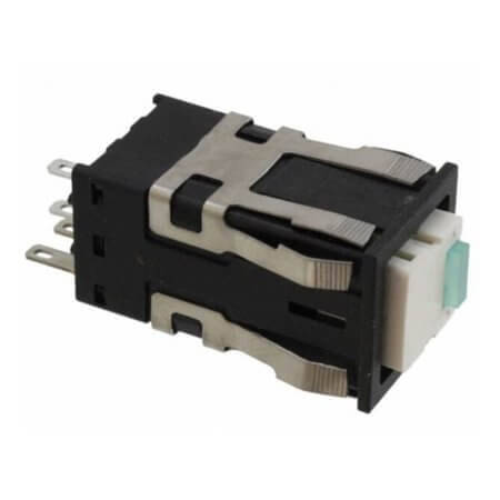 AML22CBS2AA SWITCH PUSH BUTTON 19.05x19.05 3A/2A LED/Green - 1