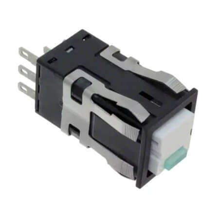 AML22CBW2AB SWITCH PUSH BUTTON 19.05x19.05 3A/2A LED/Green - 1