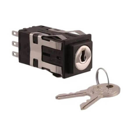 AML27ABK2AA21BA SWITCH KEYLOCK 3A 125VAC SPDT 90° - 1