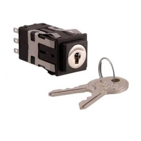 AML27ABK2AC21BA SWITCH KEYLOCK 3A 125VAC DPDT 90° - 1