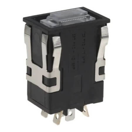 AML32FBK4AC SWITCH PUSH BUTTON 29.00x19.00 10A Neon/Clear - 1