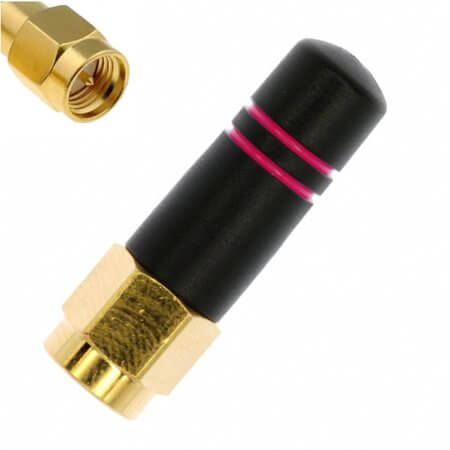 ANT-2.4-CW-RH-SMA RF ANT 2.4GHZ WHIP STR SMA MALE - 1