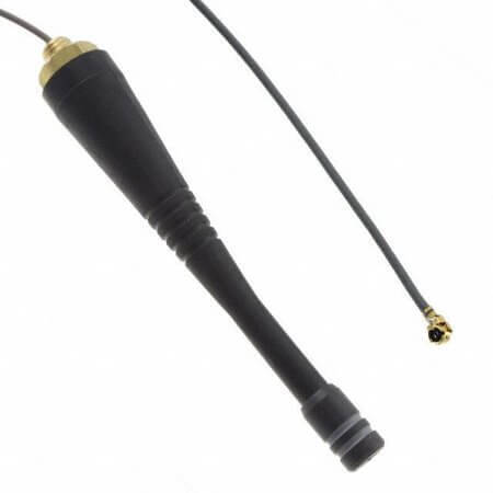 ANT-868-PW-QW-UFL RF ANT 868MHZ WHIP STR CAB PAN - 1