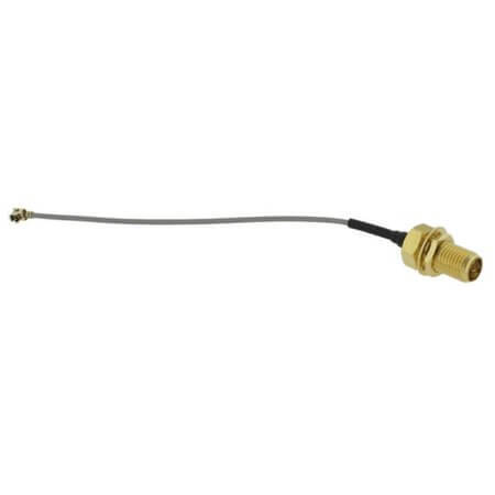 ARC94D11N-0100C CBL ASSY RP-SMA-UMCC 1.13 SINGLE BRA.100mm GRAY - 1