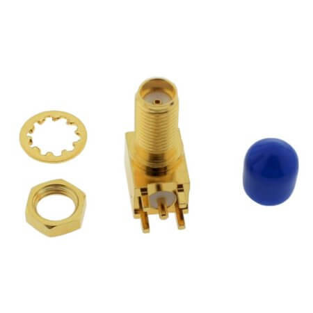 ARFTBE21154-GGP CONNECTOR SMA THT R/A 50R 12.4GHz - 1