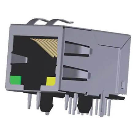 ARJM11A1-009-AB-EW2 CONNECTOR JACK 1PORT 100 BASE-T PCB - 1