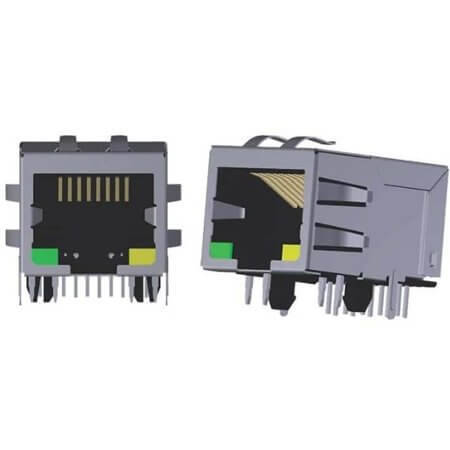 ARJM11A3-009-AB-ER2-T-OZ CONN JACK 1PORT 100 BASE-T PCB - 1