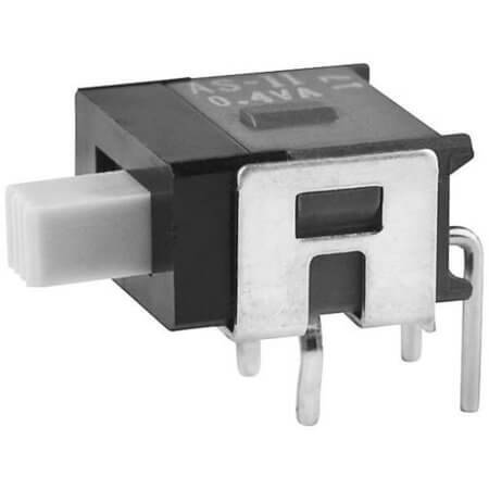 AS11CH SWITCH SLIDE SPST 0.4VA/0.4VA 28V/28V On-Off THT - 1