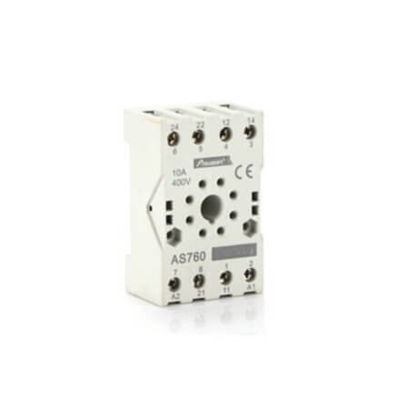 AS760 RELAY SOCKET DIN RAIL 8PIN SCREW - 1