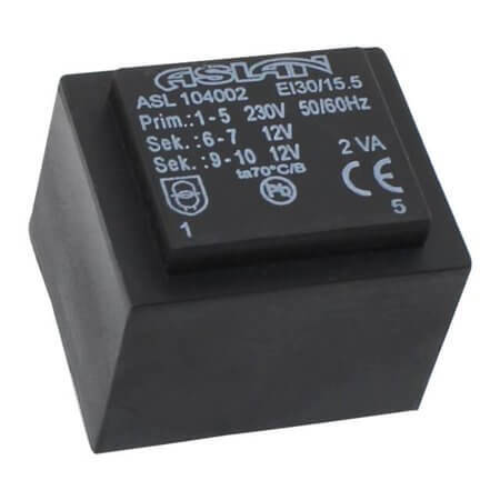 ASL104002 TRAFO DOKUMLU 2.0VA 2x12V EI30/15.5 - 1