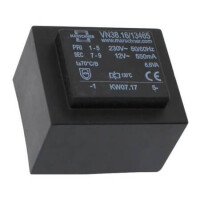 ASL13465 TRAFO DOKUMLU 16,5V 12V EI38/13,8 - 1