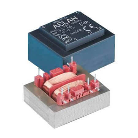 ASL150209 TRAFO 5VA 2X9V ASLAN - 1