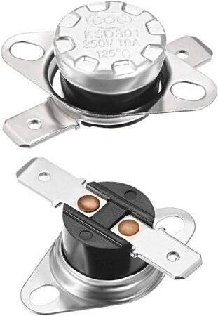 Bakelite KSD301 125 Degree Normally Open NC Temperature Controlled Switch Thermostat 250V 10A Temperature Control - 1