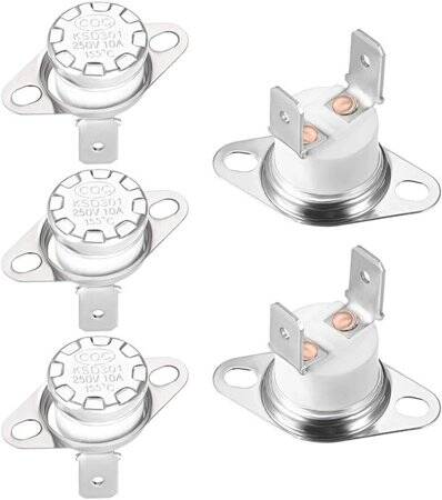 Bakelite KSD301 155 Degree Normally Closed NC Temperature Controlled Switch Thermostat 250V 10A Temperature Control - 1