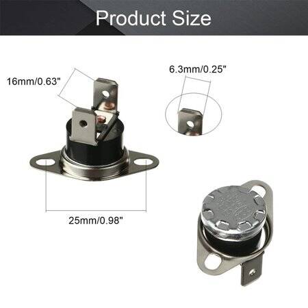 Bakelite KSD301 70 Degree Normally Closed NC Temperature Controlled Switch Thermostat 250V 10A Temperature Control - 2