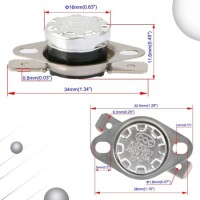 Bakelite KSD301 70 Degree Normally Open NC Temperature Controlled Switch Thermostat 250V 10A Temperature Control - 2