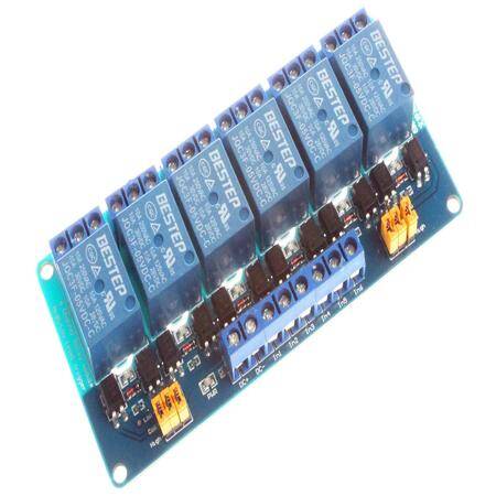 BESTEP 6 Channels 3V Relay Module High And Low Triggering - Blue Plate - 1