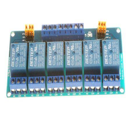  BESTEP 6 Channels 3V Relay Module High And Low Triggering - Blue Plate - 5