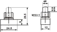Beyaz PBS-17A 10mm On-Off Kendinden Kilitli Mini Kare Push Buton - 2