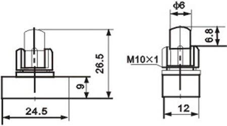Beyaz PBS-17A 10mm On-Off Kendinden Kilitli Mini Kare Push Buton - 2
