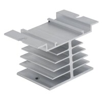 Beyaz Tek Fazlı Solid State Röle SSR Isı Emici Tabanı 10A - 40A İçin Küçük Tip Isı Radyatörü 80x50x50mm - 3