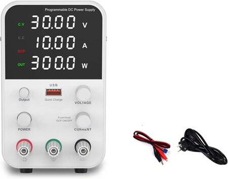 Beyaz WPS3010B 30V 10A DC Ayarlı Güç Kaynağı 220V EU Fişli - 1