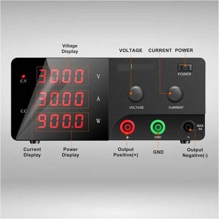 Beyaz WPS305B 30V 5A DC Ayarlı Güç Kaynağı 110V US Fişli - 4