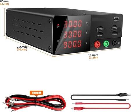 Beyaz WPS305B 30V 5A DC Ayarlı Güç Kaynağı 110V US Fişli - 5