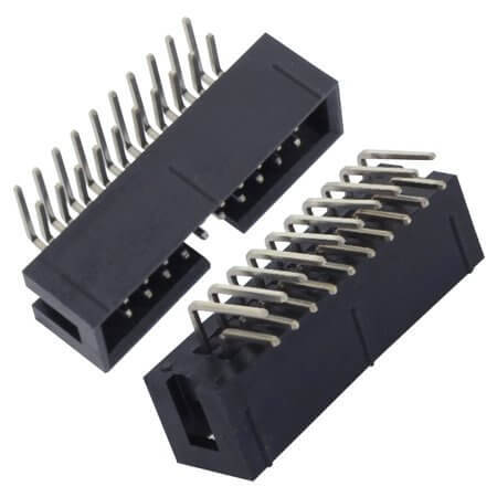 BH-2X10-2.54-R BOX HEADER 20PIN(2x10) 2.54mm THT R/A MALE BLACK - 1