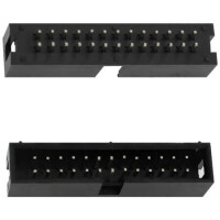 BH-2X13-2.54-S BOX HEADER 26PIN(2x13) 2.54mm THT V/T MALE BLACK - 1