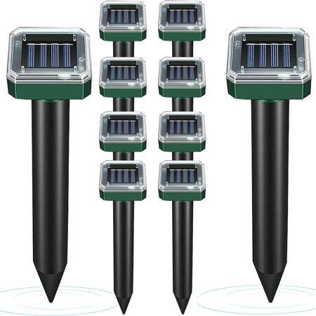 Big Square Ultrasonic Solar Powered Mole Repeller - 1