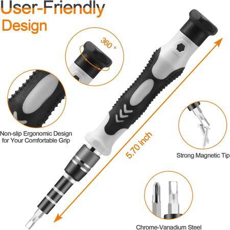 Black 115 in 1 Multi-Purpose Screwdriver Set - Plastic Box - 3