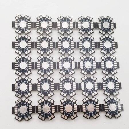 Black 20mm 8PIN RGBW LED Aluminum Heatsink - 2