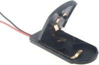 Black 2x 6V Button Battery Box CR2032 LIR203 - 3