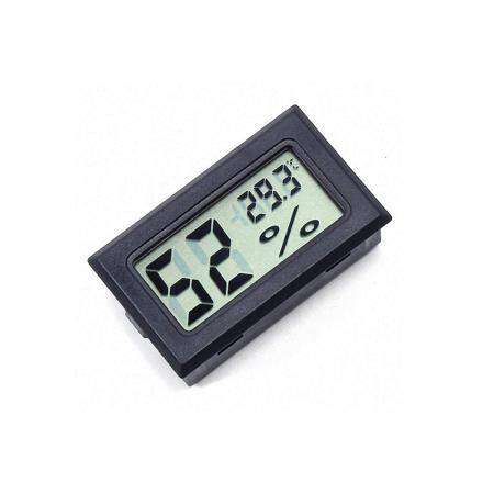 Black FY-11 Mini Digital LCD Environment DIY Thermometer With Battery - 1