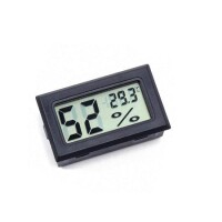 Black FY-11 Mini Digital LCD Environment DIY Thermometer With Battery - 2