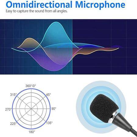 Black High Quality Mini 3.5mm Microphone - 4