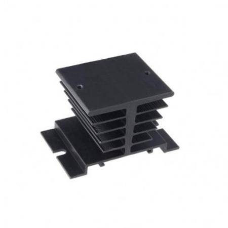 Black Single Phase Solid State Relay SSR Heat Sink Base Small Type Heat Radiator For 10A To 40A Size:80x50x50MM - 1