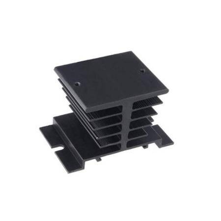 Black Single Phase Solid State Relay SSR Heat Sink Base Small Type Heat Radiator For 10A To 40A Size:80x50x50MM - 2