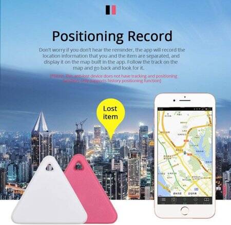 Black Triangle Smart Mini GPS Tracker Anti-Lost Waterproof Bluetooth Tracer With CR2032 Battery - 3