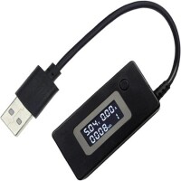 Black USB Tester Current DetecTor And Voltmeter With LCD Screen MoniTors Mobile Power Capacity Electrostatic Bag Packing - 1