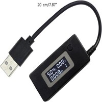 Black USB Tester Current DetecTor And Voltmeter With LCD Screen MoniTors Mobile Power Capacity Electrostatic Bag Packing - 3