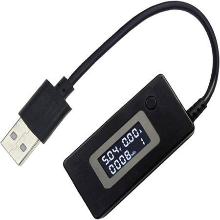 Black USB Tester Current DetecTor And Voltmeter With LCD Screen MoniTors Mobile Power Capacity Without Packing - 1