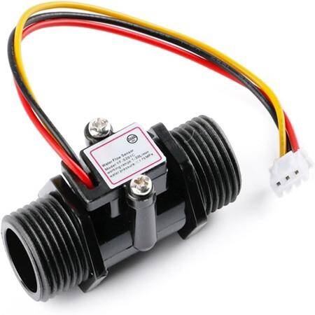 Black Water Flow Sensor (Sea) YF-S201C Flowmeter G1/2 1-30L/min 5-15V - 1