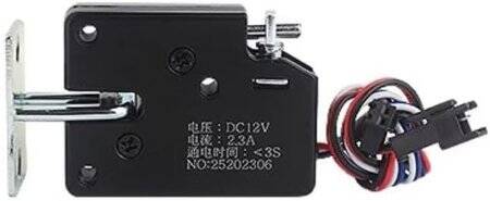 Black XG-07C DC5V 1-5A Small Locker Electromagnetic Lock Four Wire With Feedback - 1