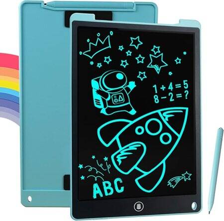 Blue 12 Inch LCD Writing Tablet Digital Drawing Tablet Doodle Board With Battery Size:287x193x10mm - 1