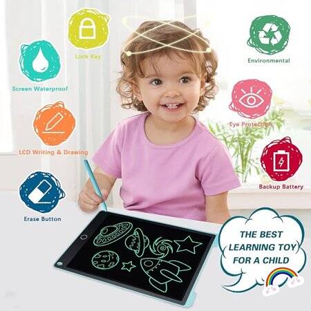 Blue 12 Inch LCD Writing Tablet Digital Drawing Tablet Doodle Board With Battery Size:287x193x10mm - 2