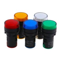Blue AC220V 30mm AD16-30DS LED Power Pilot Signal Light Lamp - 2
